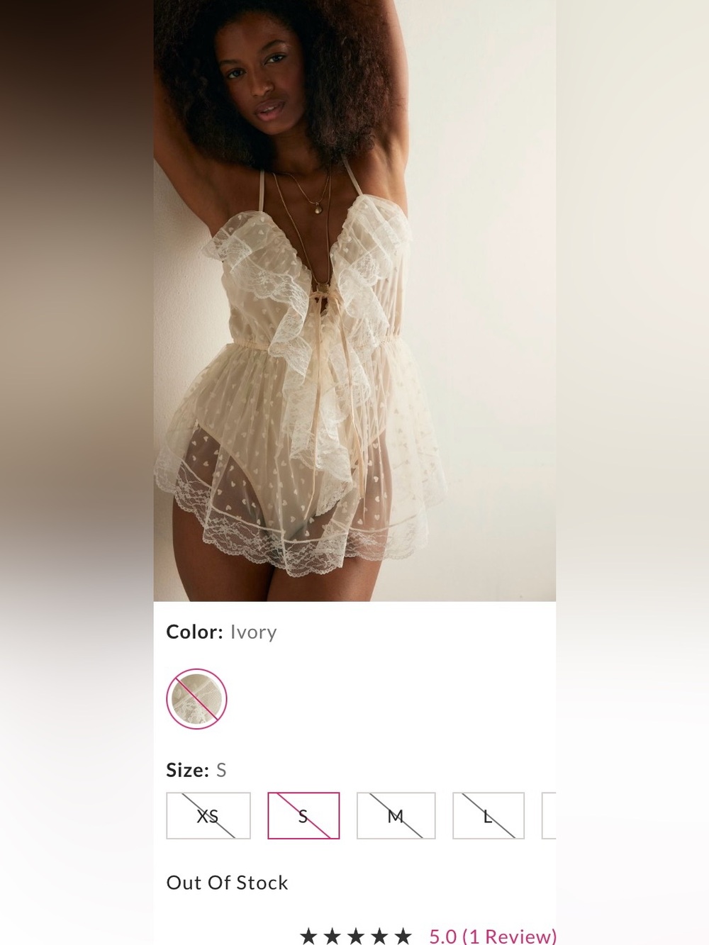 Intimately by Free People ~ Sweet Sugar Bodysuit ~ Ivory ~ Small ~ *NWT* - Picture 5 of 13